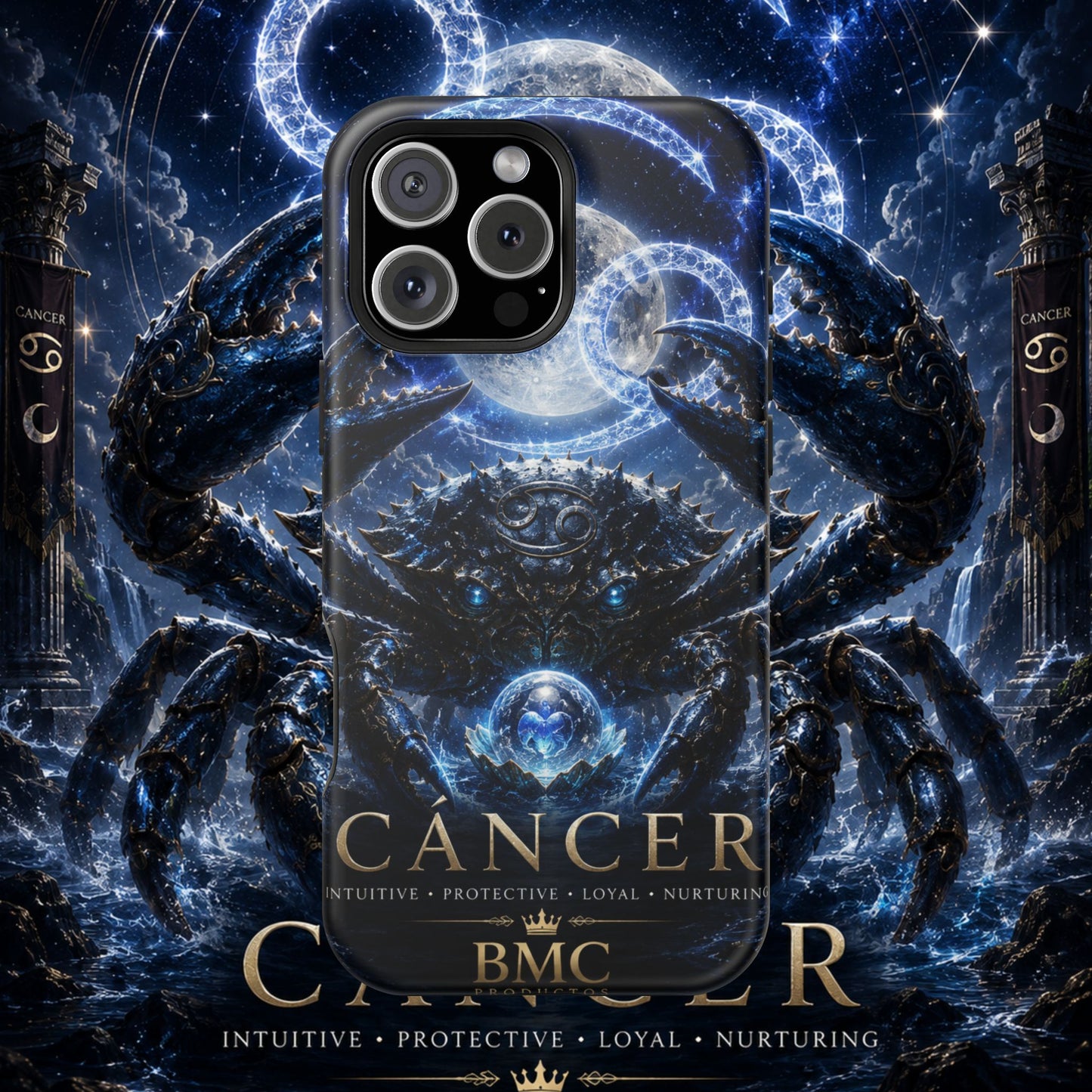 "Funda Magnética Reforzada ♋ Cáncer — Guardián de las profundidades""
