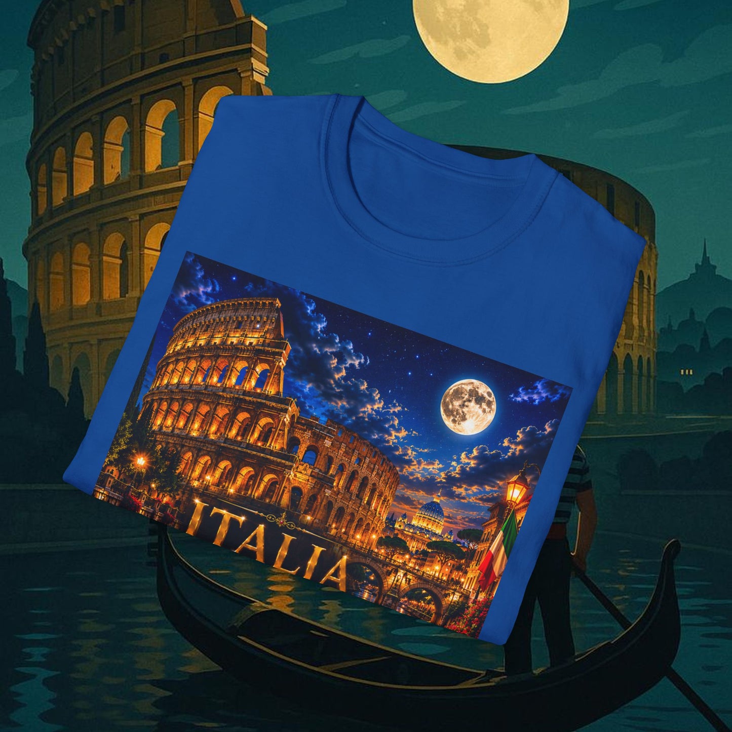 "Camiseta  Italia: Arte, Pasión y Sabores Eternos 🎨🍝🏛️"