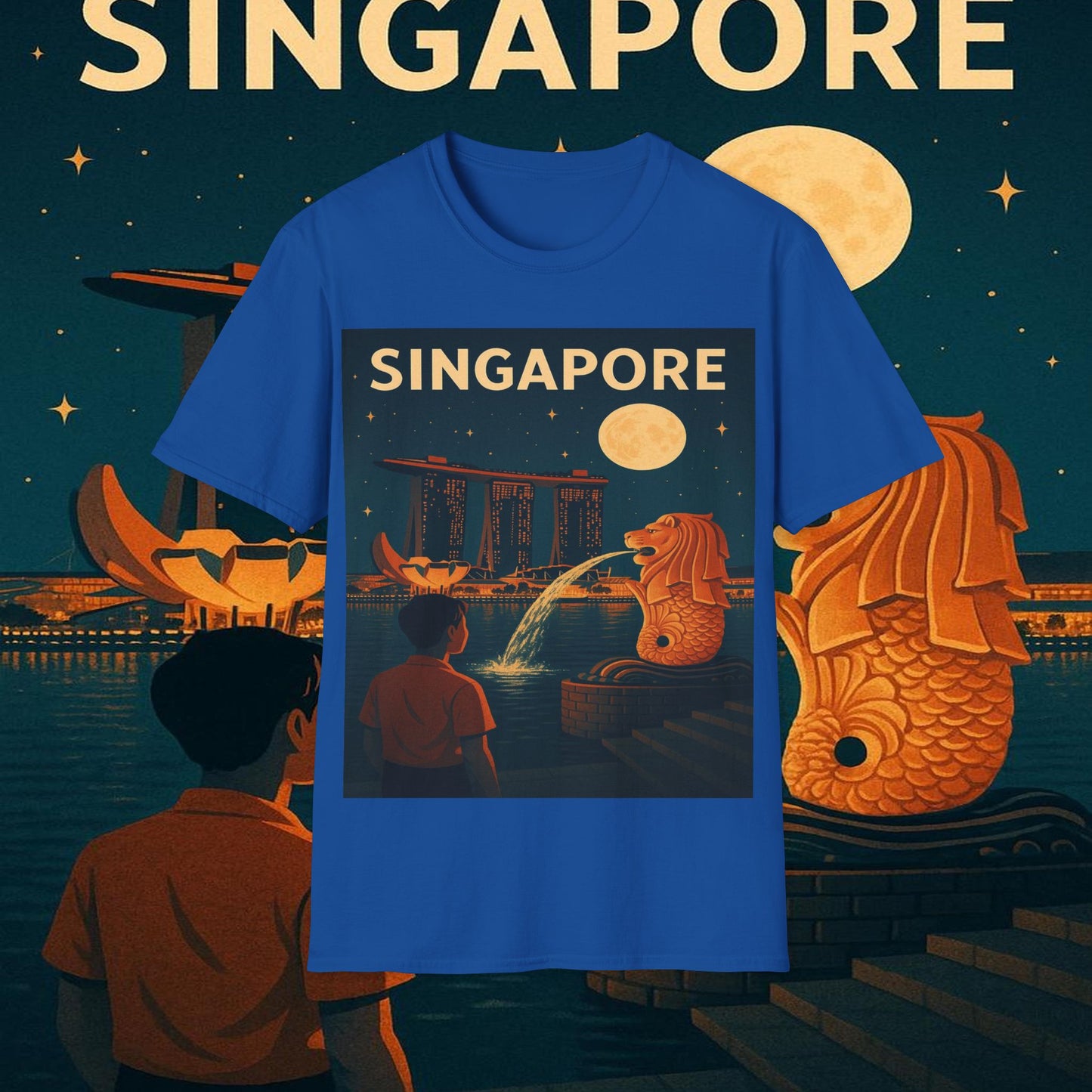 "Camiseta Singapur  🌆 – Futuro, cultura y naturaleza en un solo lugar"