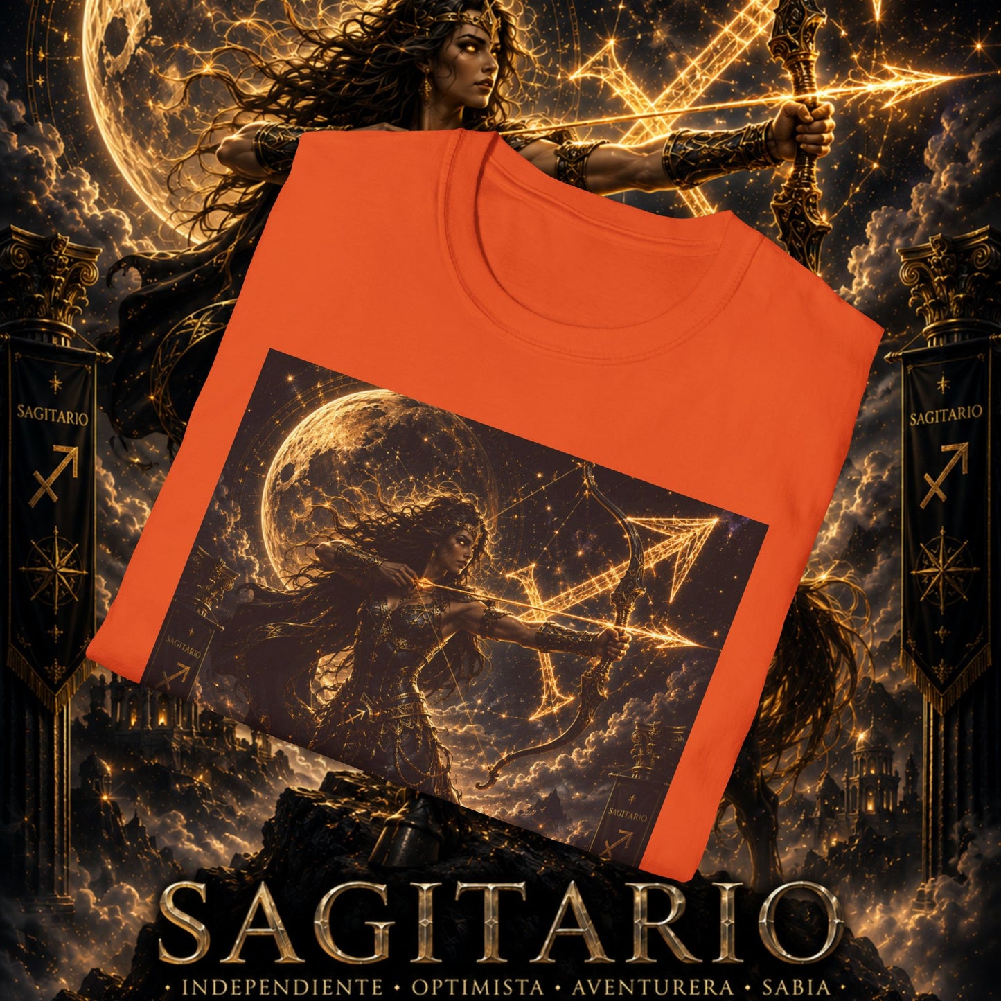 "Camiseta Sagitario M – La Cazadora del Horizonte"