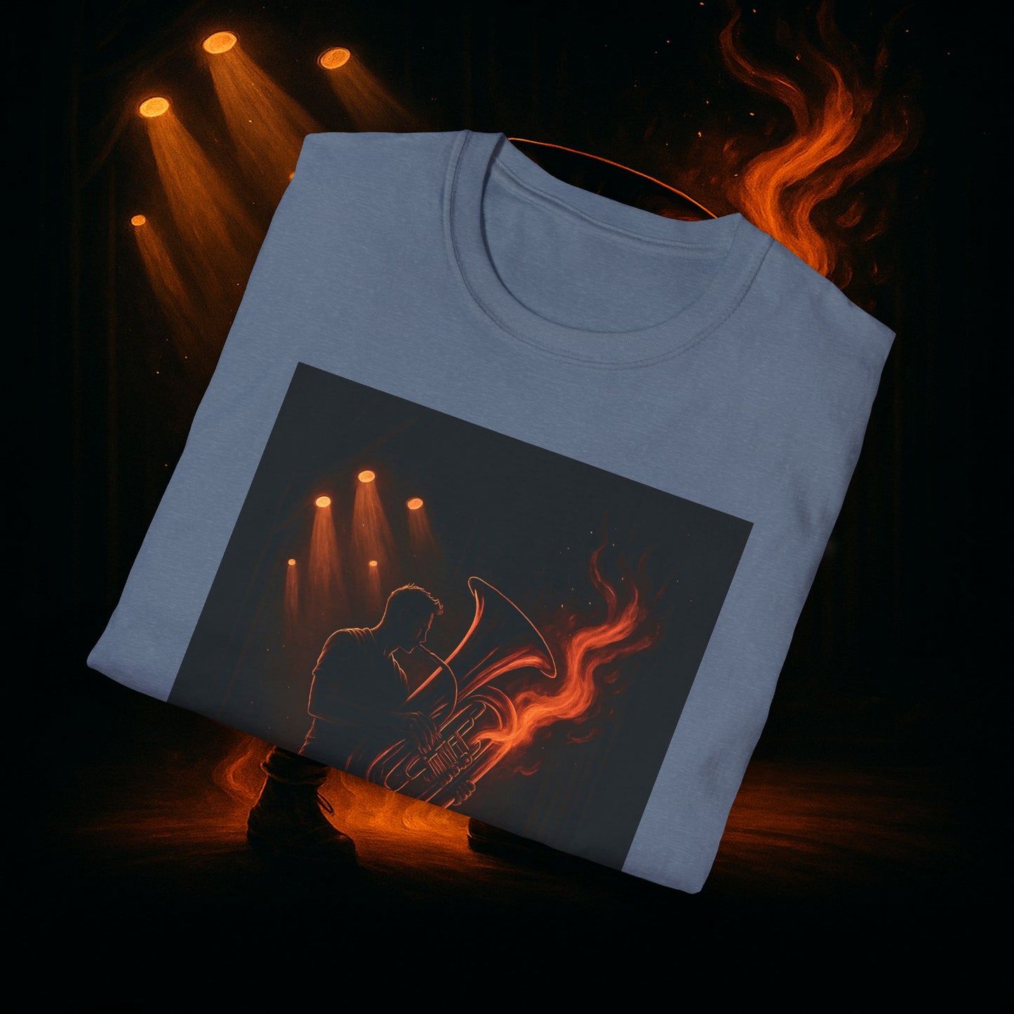 "Camiseta Tuba 🎺🔥 Cuando el alma suena, todo arde.”