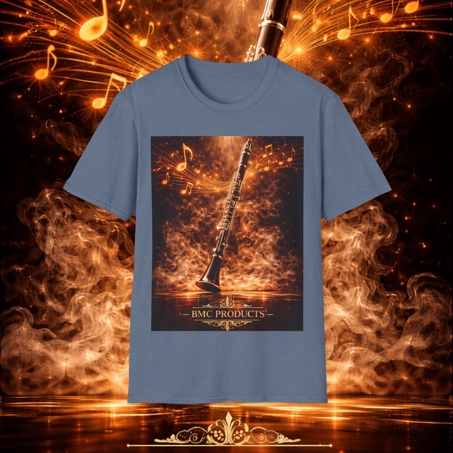 "Camiseta clarinete🎵🔥 El sonido del alma no grita… arde.” 🔥🎵