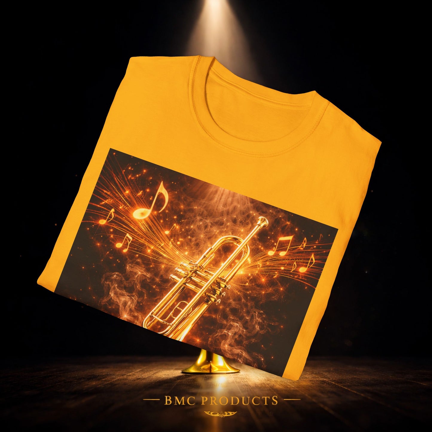 "Camiseta trompeta 🎺🔥Donde hay fuego, hay música.”