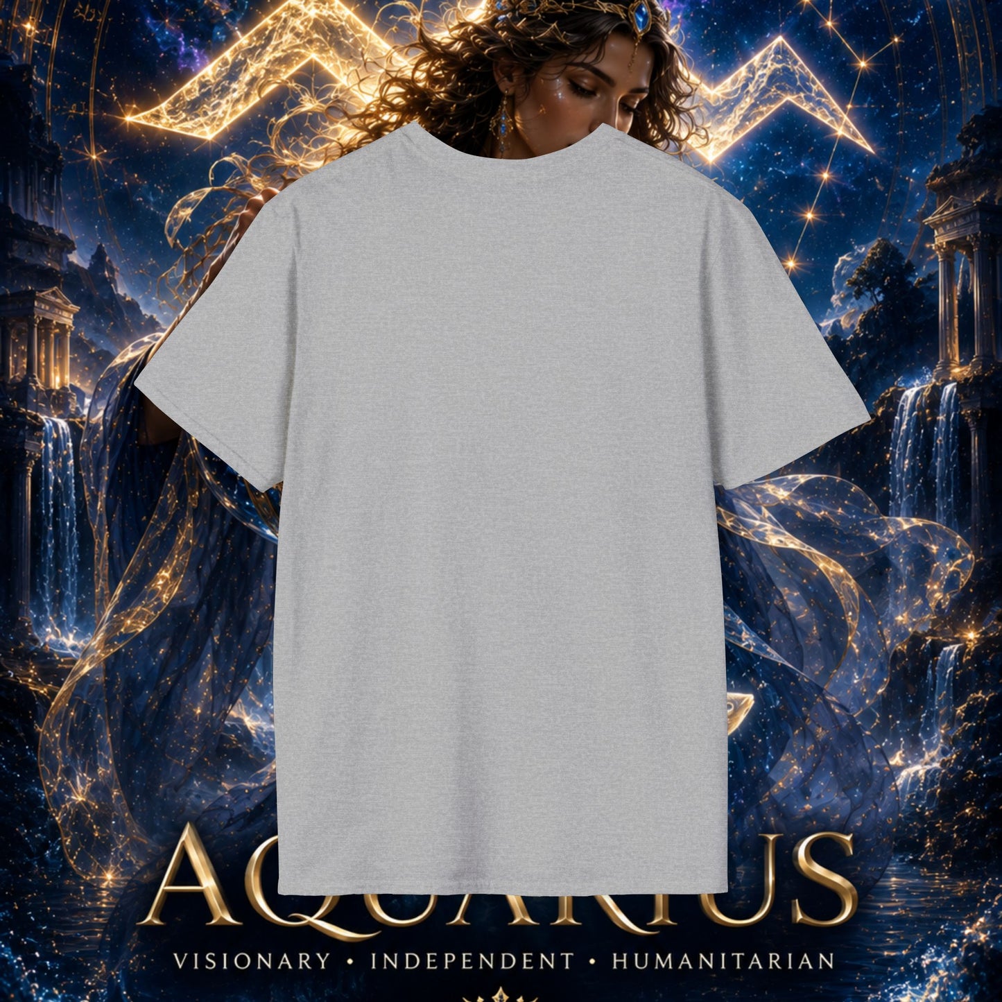 "Camiseta ♒ ACUARIO M– La Visionaria del Cielo y el Agua"