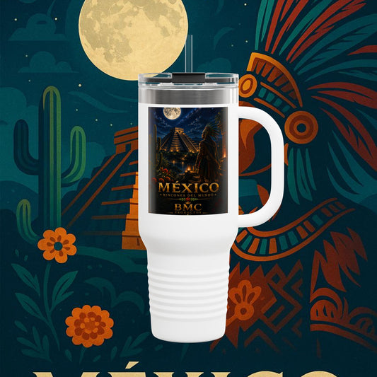 "taza de Viaje Aislada México: Tierra de Colores, Cultura y Corazón 🌵🎉🪅"