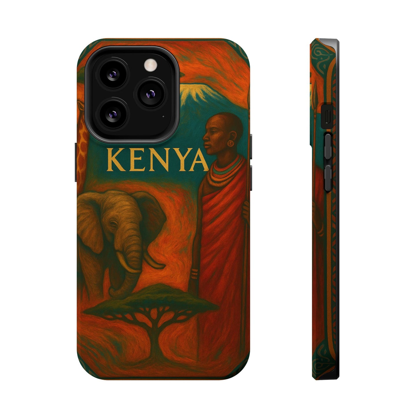 "Funda Magnética Reforzada Magnética Reforzada Kenia: Aventura Salvaje y Tierra de Horizontes Infinitos 🦁🌄🏕️"