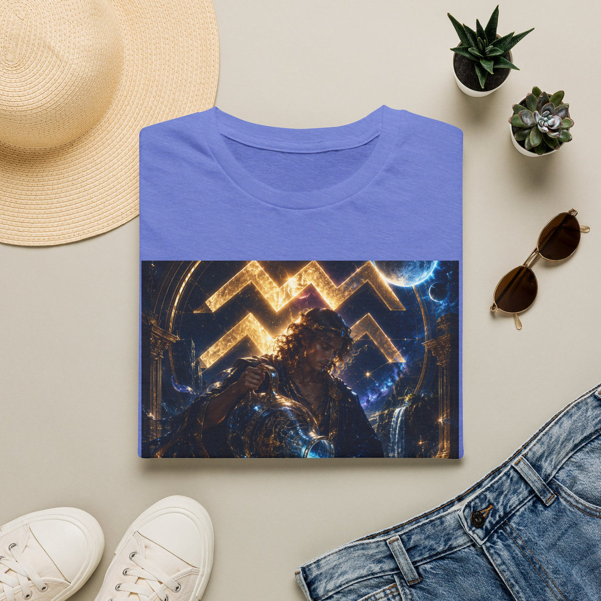 "Camiseta ♒ ACUARIO – El Visionario del Cielo y el Agua"