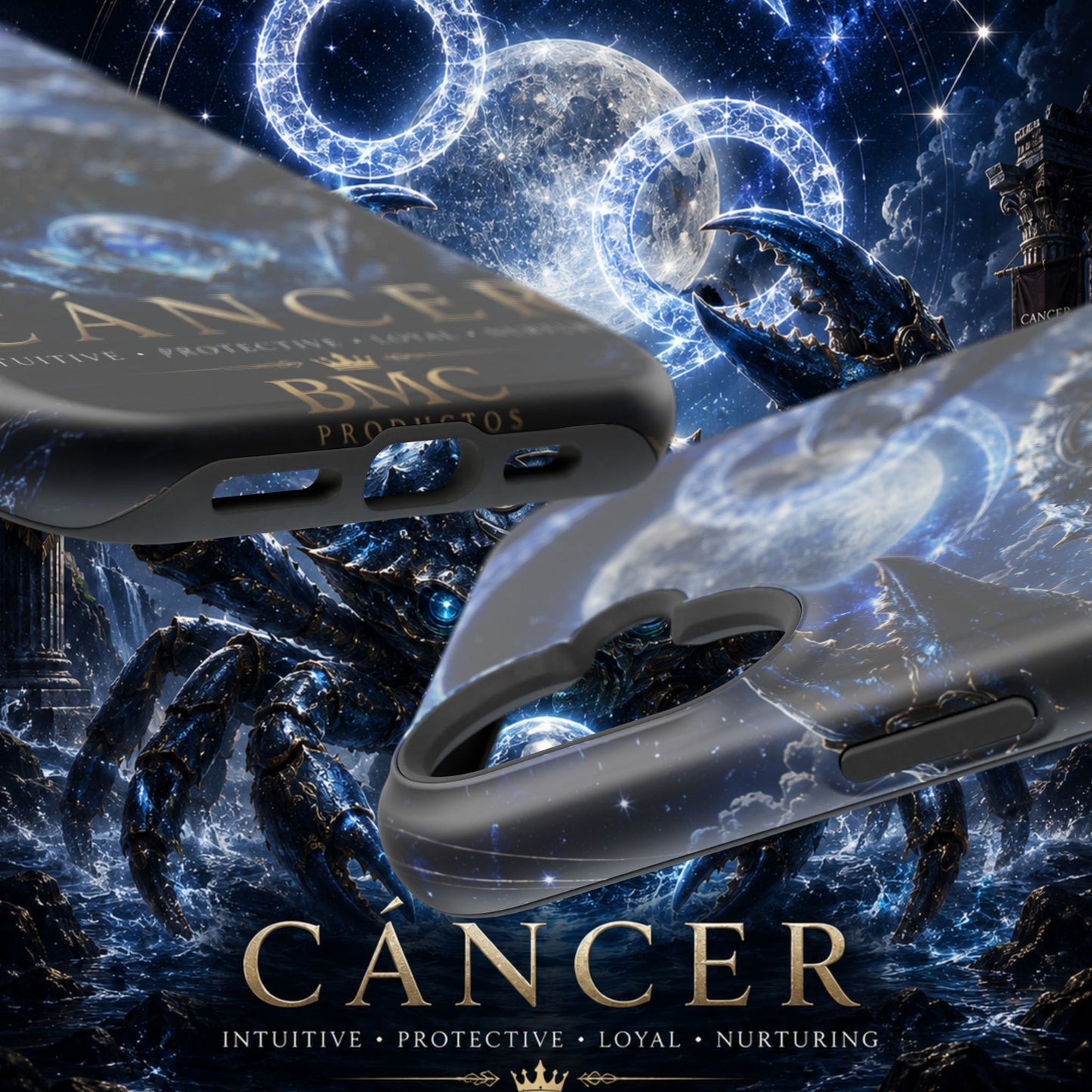 "Funda Magnética Reforzada ♋ Cáncer — Guardián de las profundidades""