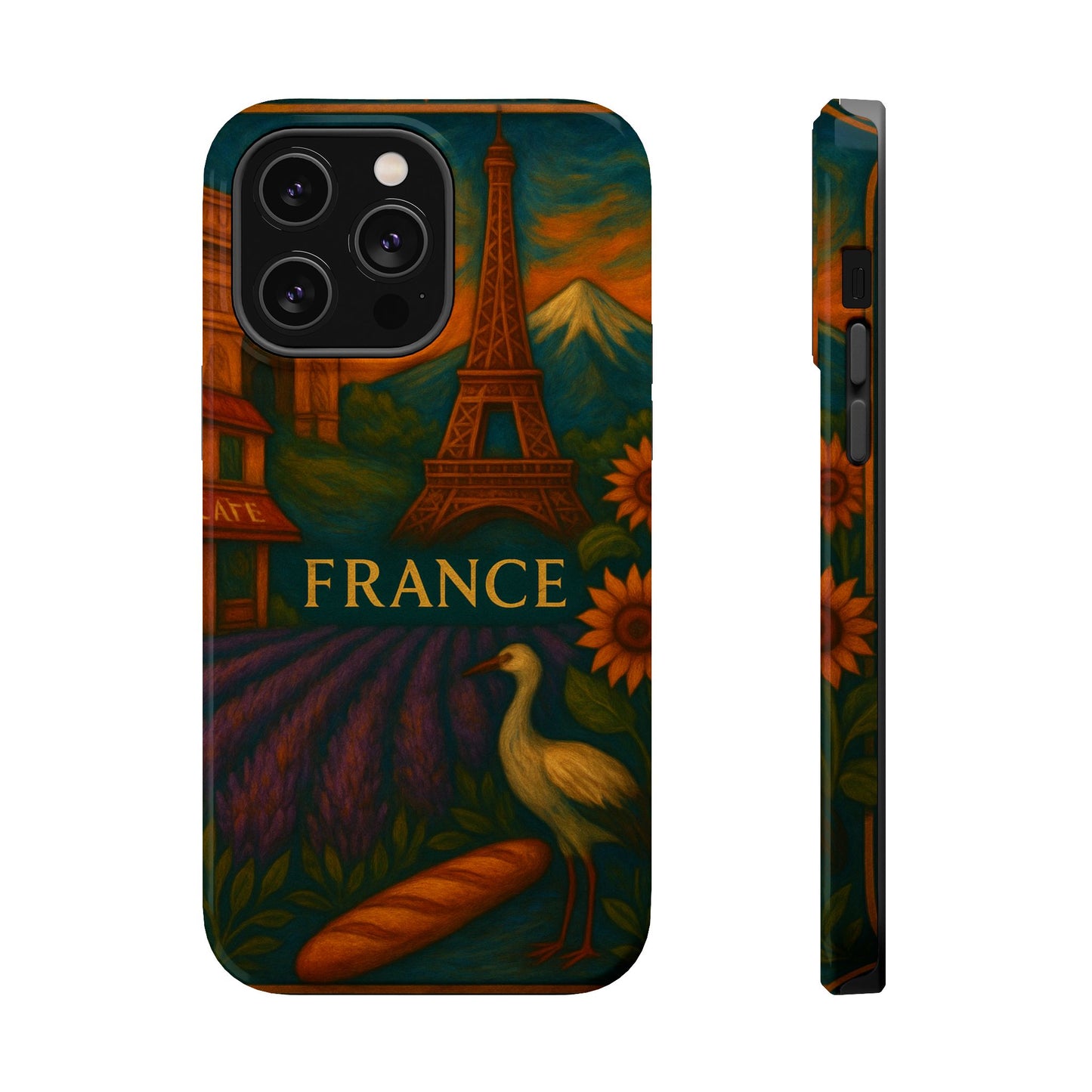 "Funda Magnética Reforzada Francia: Romance bajo la Luna 🌙🗼✨"