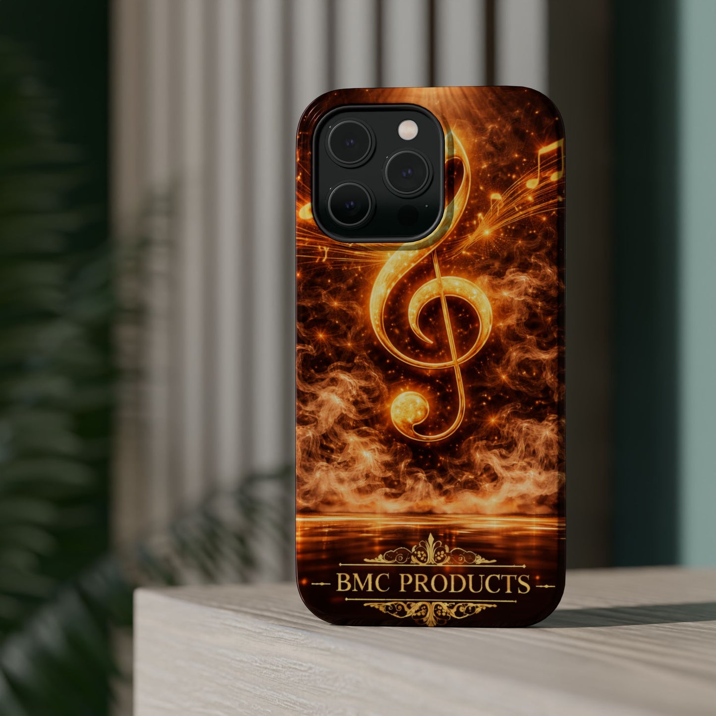 "Funda Magnética Reforzada Magnética Reforzada clave de sol 🎼🔥Donde nace una nota… nace una llama.” 🔥🎼