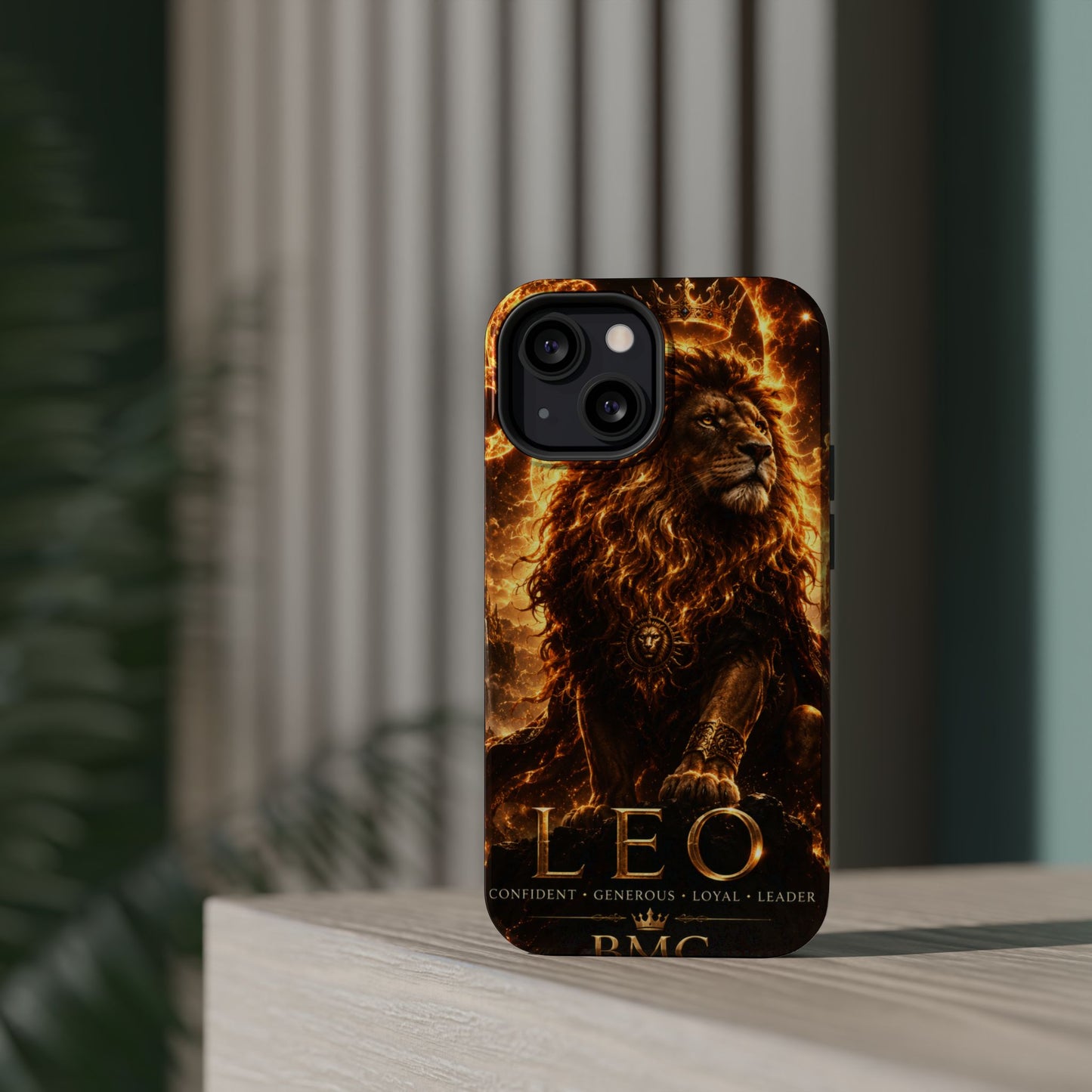 "Funda Magnética Reforzada ♌ Leo — Soberano del fuego eterno"
