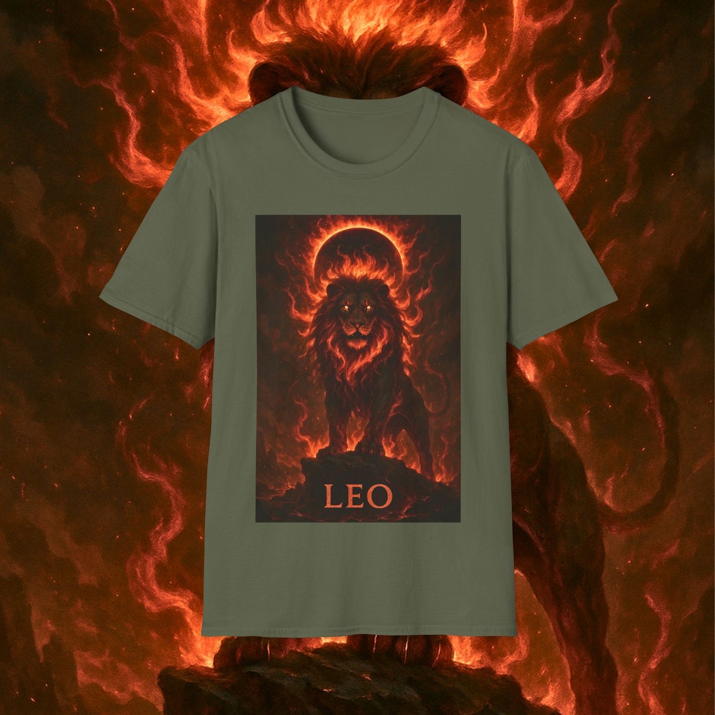 "Camiseta ♌ Leo — Soberano del fuego eterno"