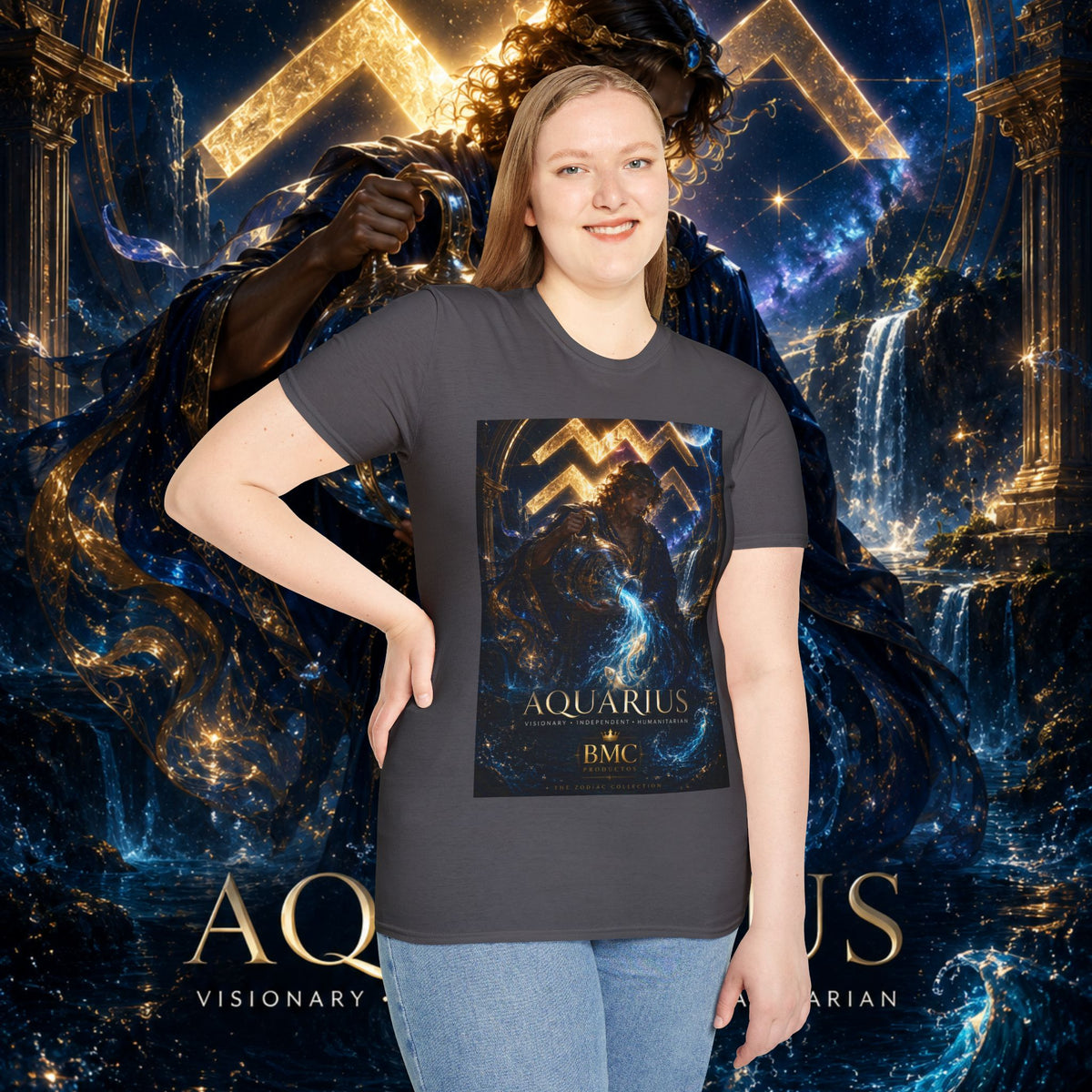 "Camiseta ♒ ACUARIO – El Visionario del Cielo y el Agua"