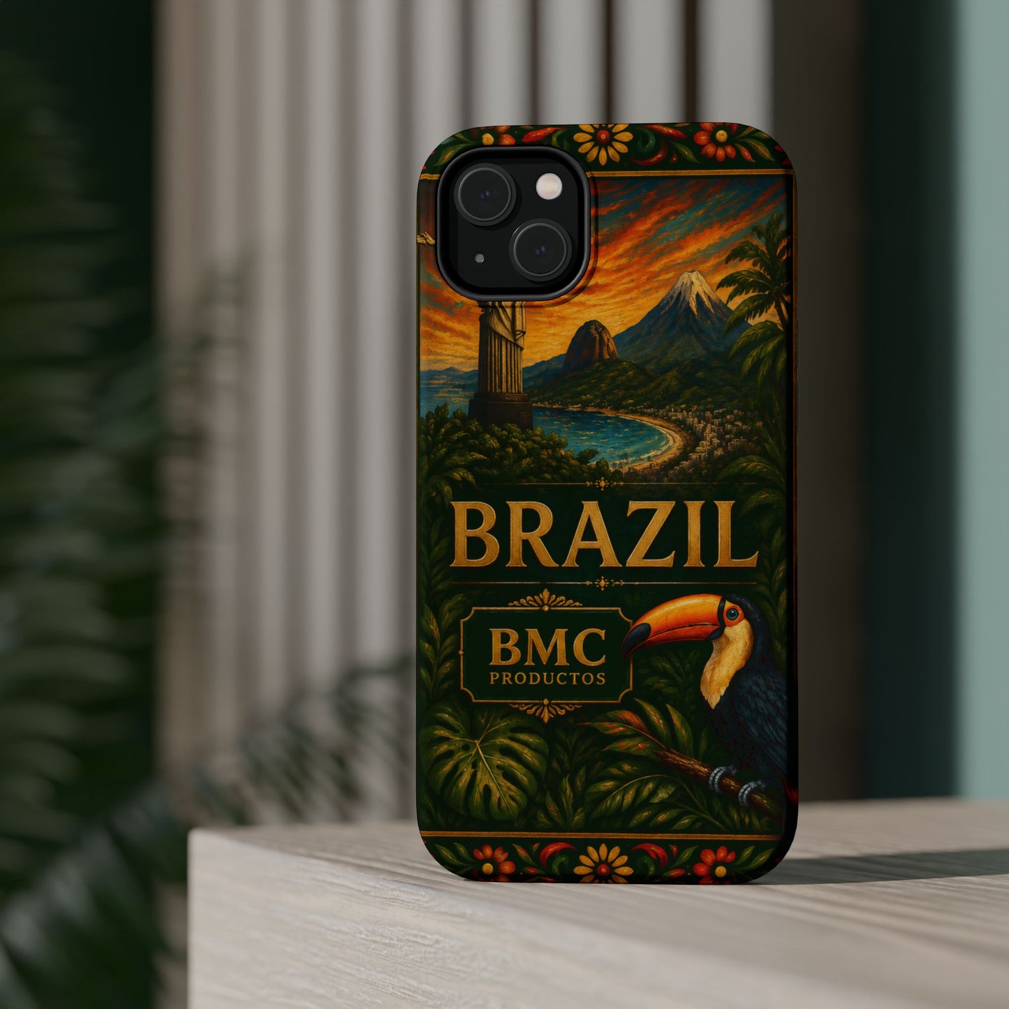 "Funda Magnética Reforzada Magnética Reforzada Brasil: Ritmo, Naturaleza y Alegría Infinita 🎶🌴🏖️"