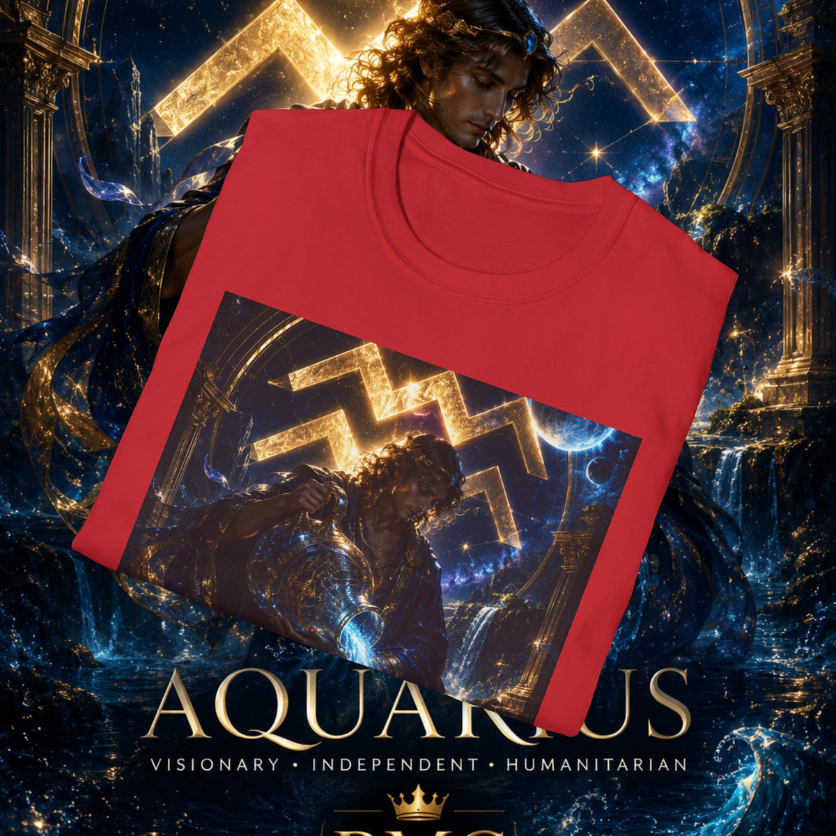 "Camiseta ♒ ACUARIO – El Visionario del Cielo y el Agua"
