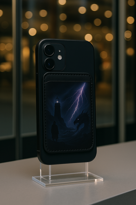"🖤 Cartera Mística Vegana - Compatible con MagSafe® 🐉 El Despertar del Leviatán"