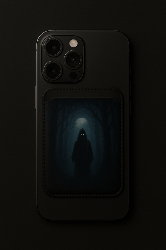"🖤 Cartera Mística Vegana - Compatible con MagSafe® 🖤 El Vigía del Bosque Oscuro"