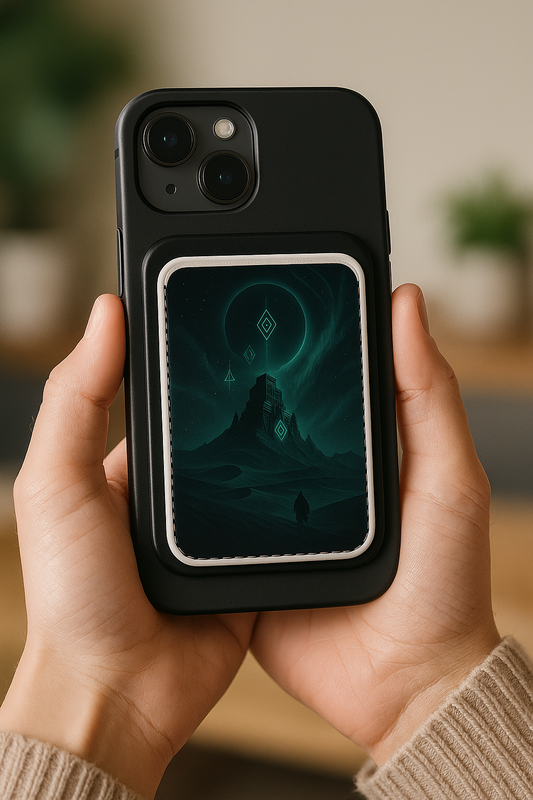 "🖤 Cartera Mística Vegana - Compatible con MagSafe® 🪐Templo del Cosmos"