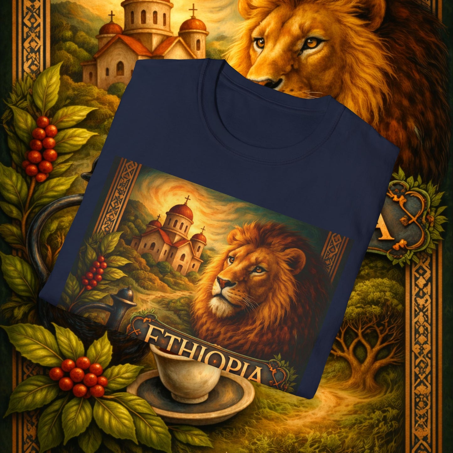 "Camiseta Etiopía Tierra sagrada y alma ancestral"