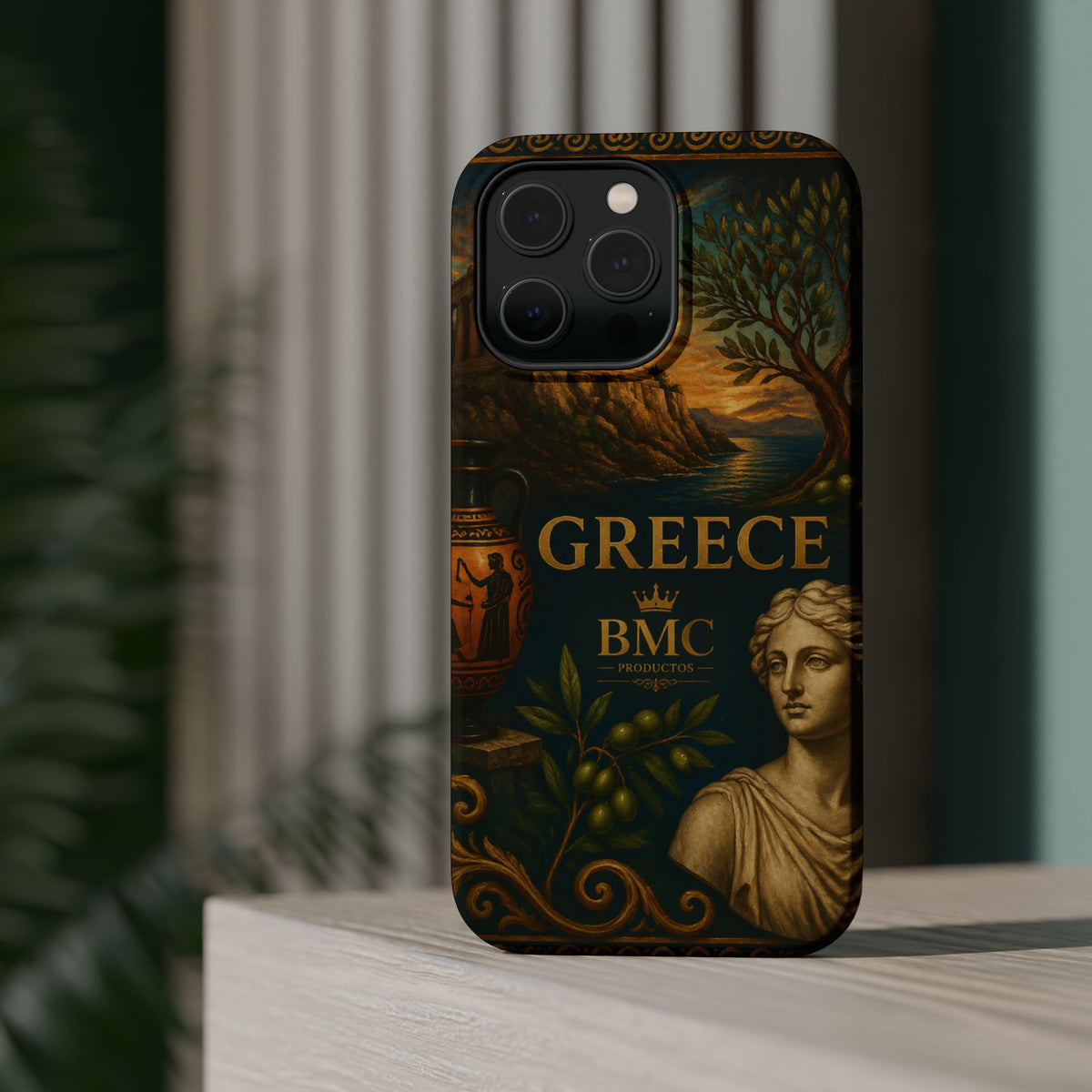 "Funda Magnética Reforzada Magnética Reforzada Grecia: Cuna de Dioses, Maravillas y Filosofía 🌊🏛️⚡"