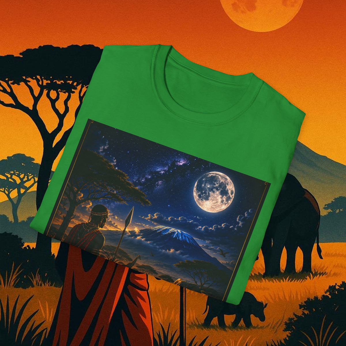 "Camiseta Kenia: Aventura Salvaje y Tierra de Horizontes Infinitos 🦁🌄🏕️"
