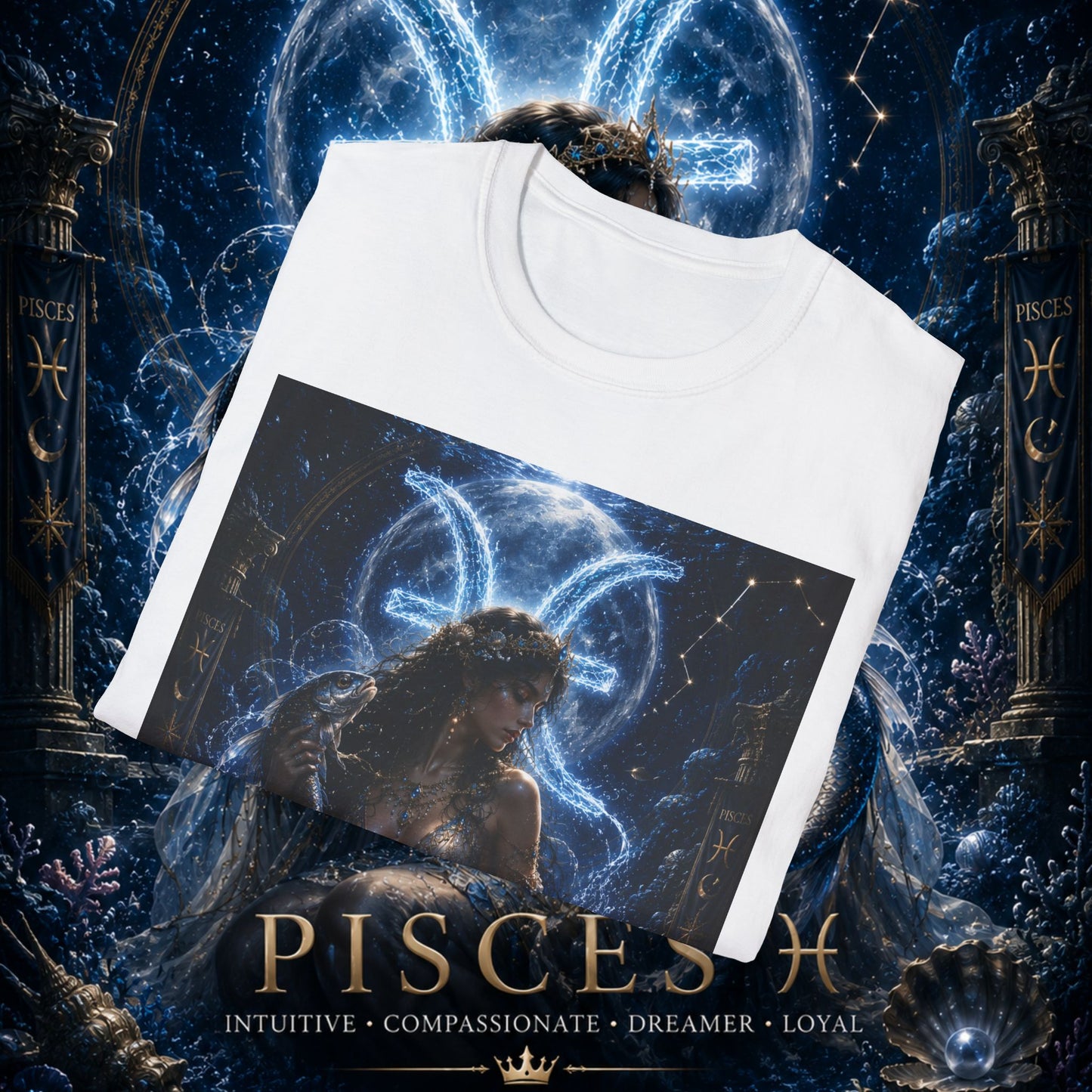 "Camiseta Piscis M — La Guardiana de las Profundidades"