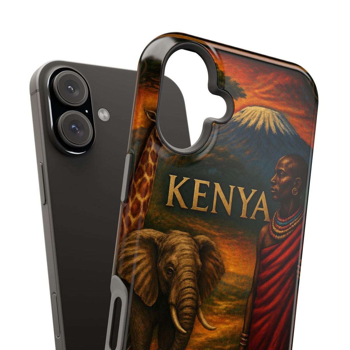 "Reinforced Magnetic Case Kenya: Wild Adventure and Land of Infinite Horizons 🦁🌄🏕️"