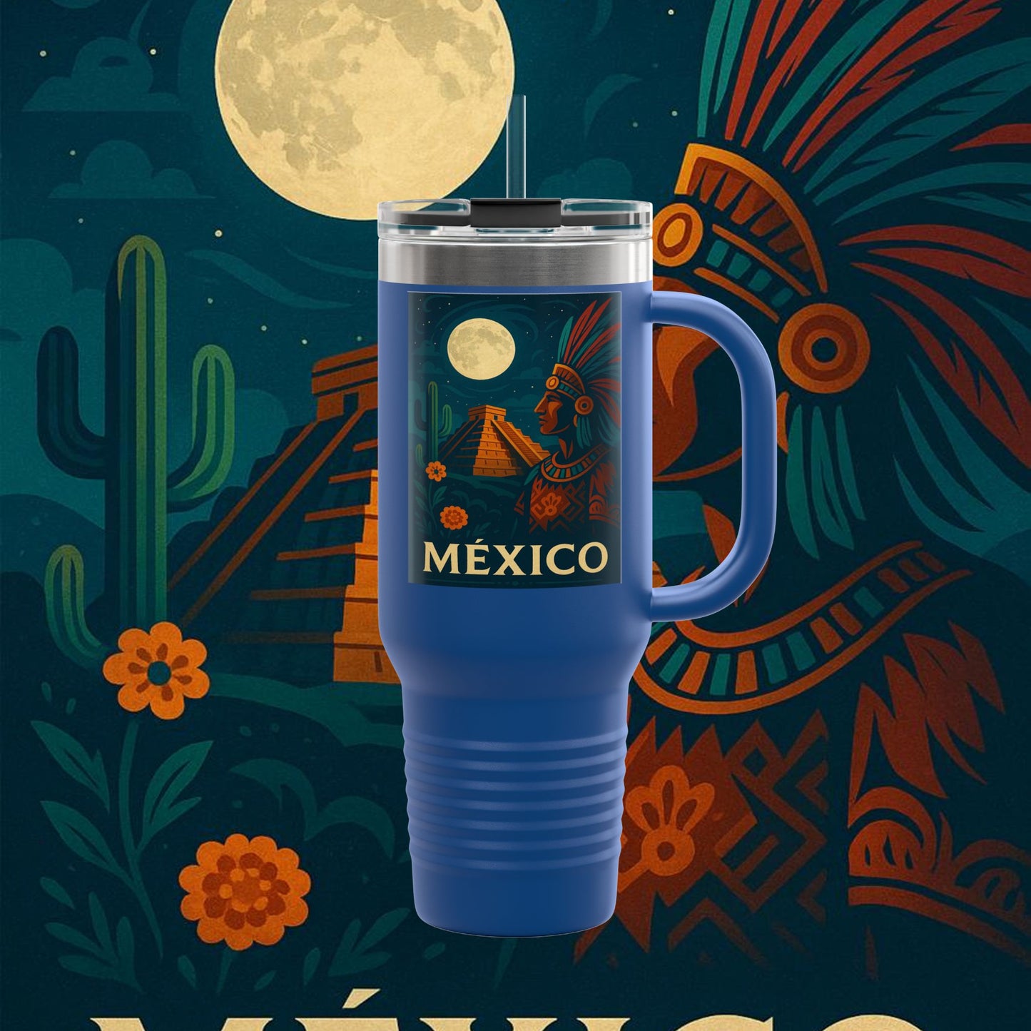 "taza de Viaje Aislada México: Tierra de Colores, Cultura y Corazón 🌵🎉🪅"