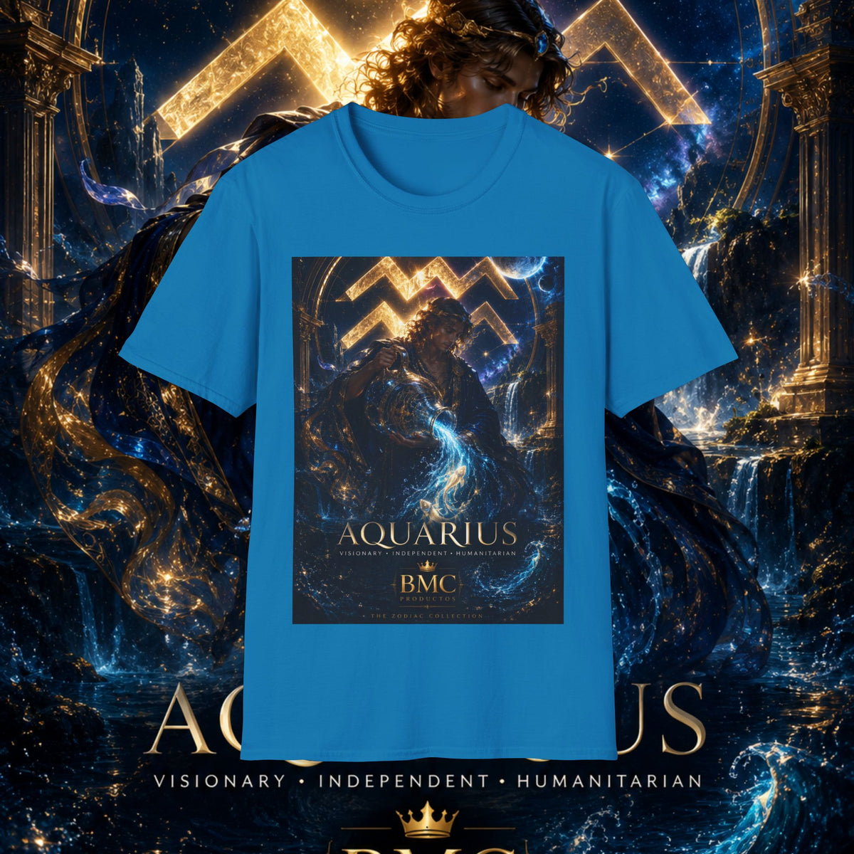"Camiseta ♒ ACUARIO – El Visionario del Cielo y el Agua"