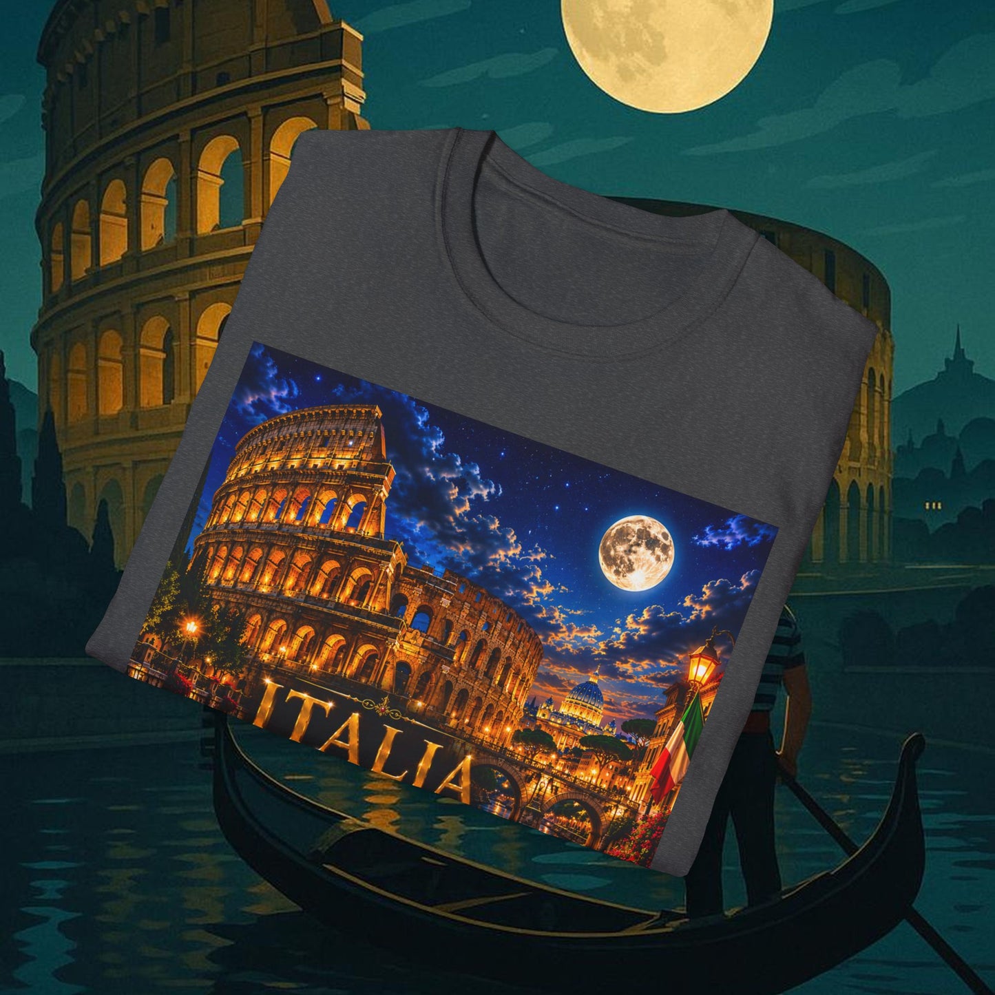 "Camiseta  Italia: Arte, Pasión y Sabores Eternos 🎨🍝🏛️"