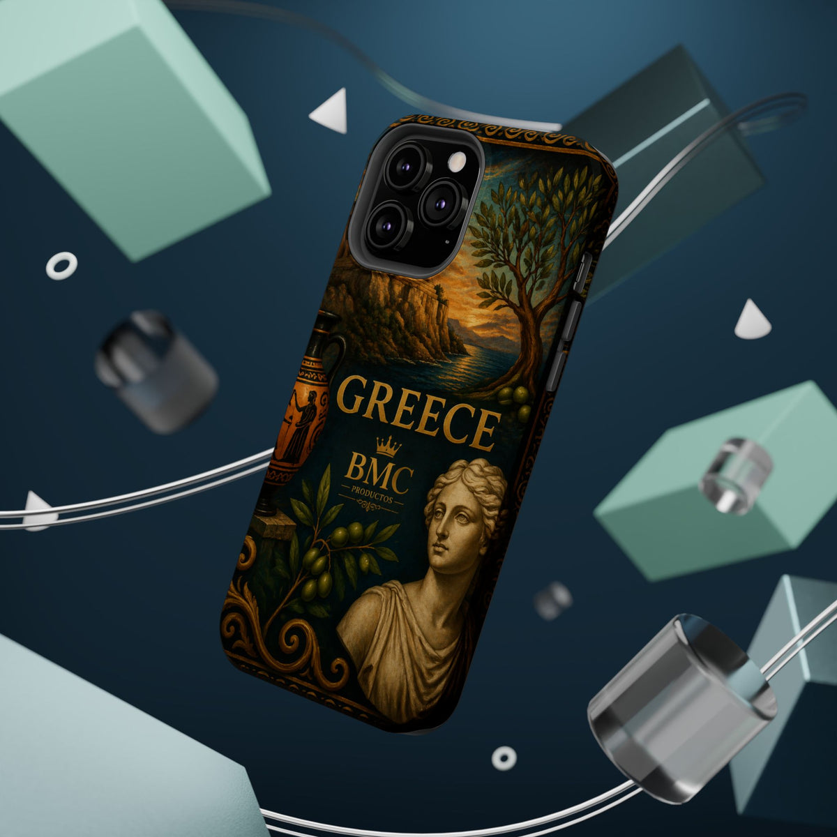 "Funda Magnética Reforzada Magnética Reforzada Grecia: Cuna de Dioses, Maravillas y Filosofía 🌊🏛️⚡"