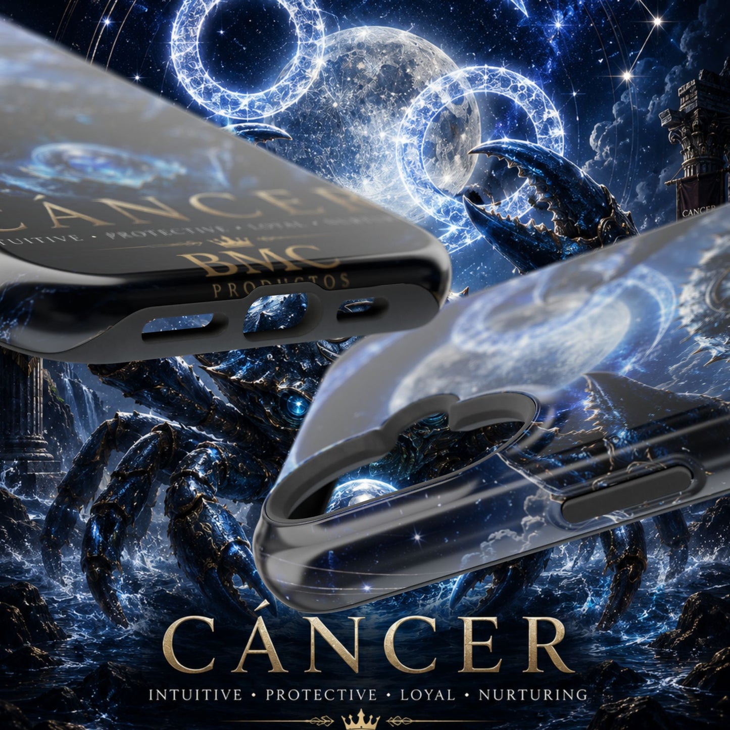 "Funda Magnética Reforzada ♋ Cáncer — Guardián de las profundidades""