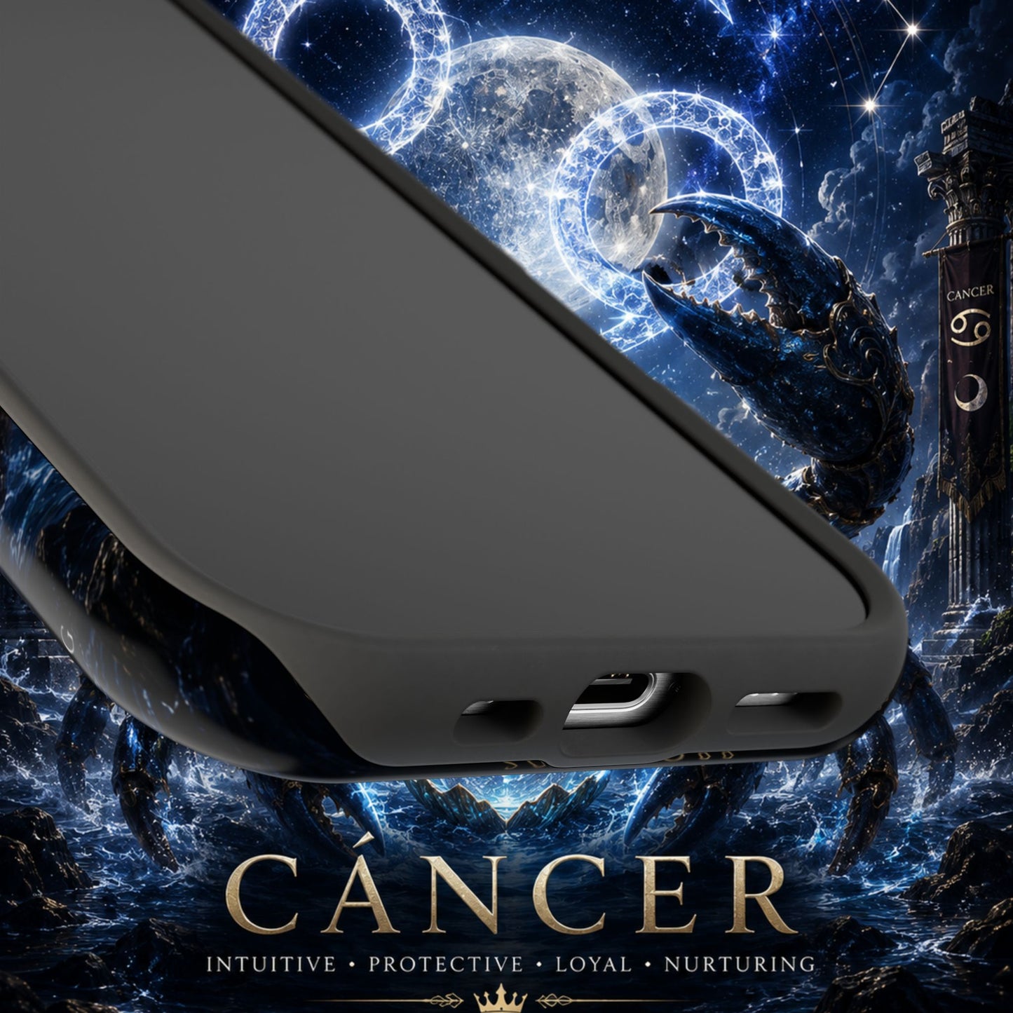 "Funda Magnética Reforzada ♋ Cáncer — Guardián de las profundidades""