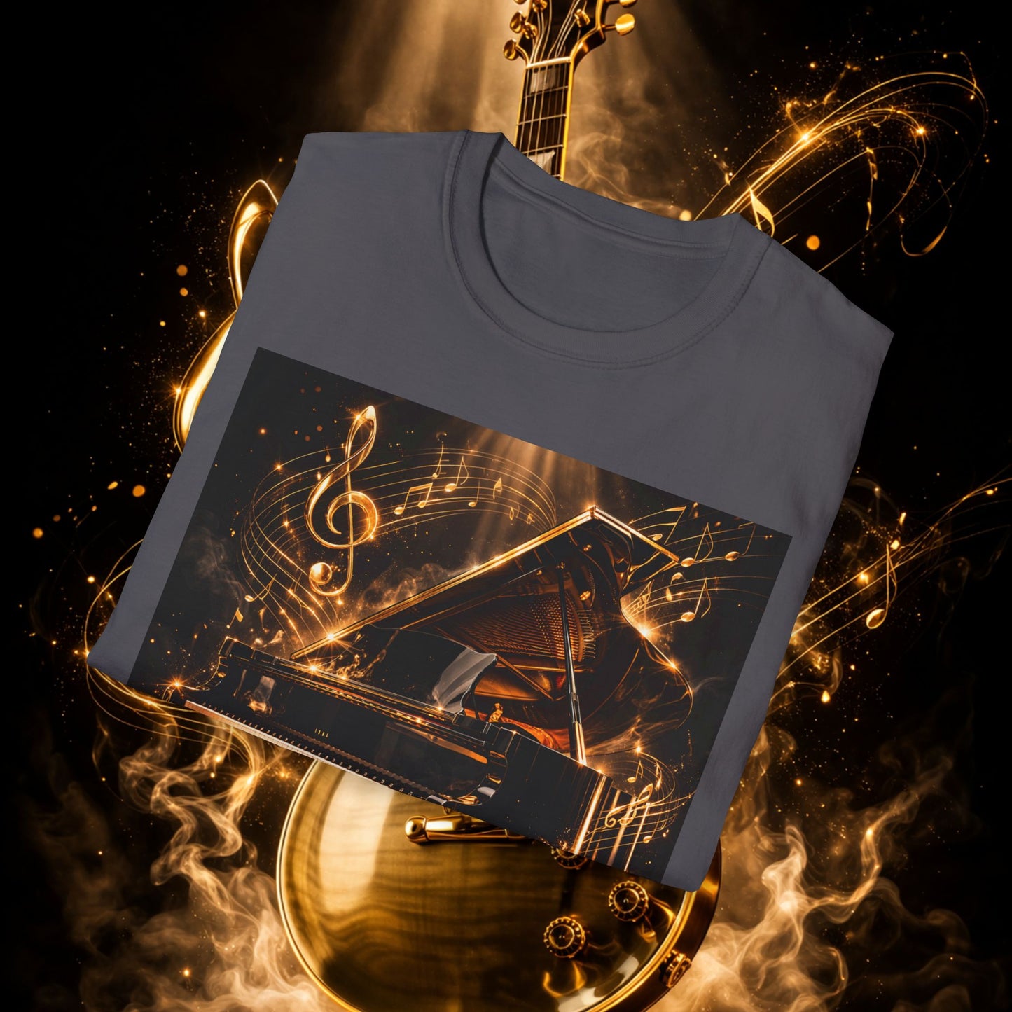 "Camiseta guitarra 🎸🔥Donde vibra una cuerda, nace una llamarada.” 🔥🎸