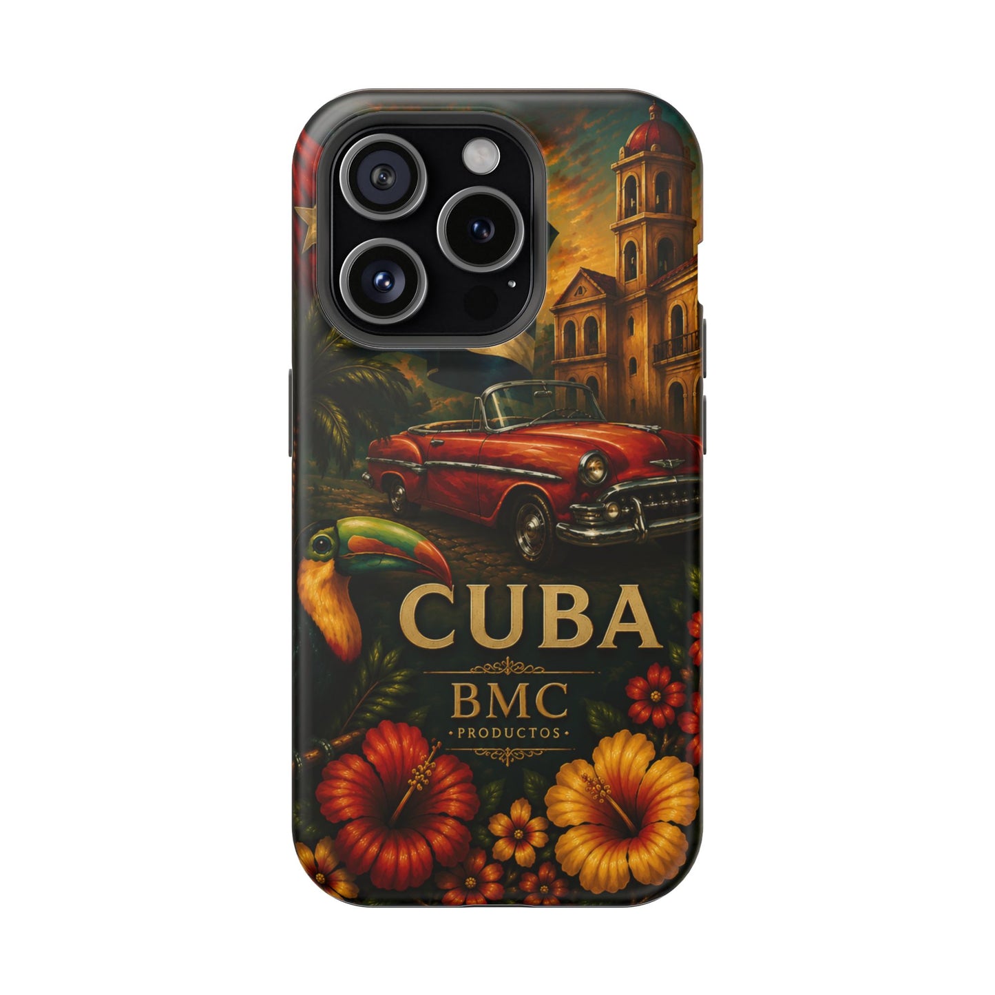 "Funda Magnética Reforzada Magnética Reforzada Cuba: Ritmo, Historia y Encanto Caribeño 🎺🚗🌴 "