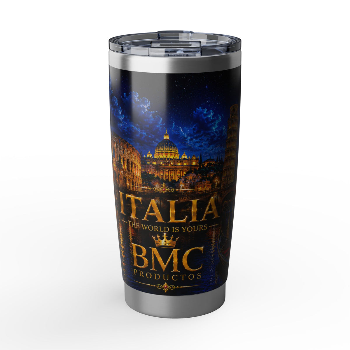 "Vaso Térmico Vagabond 20oz Italia: Arte, Pasión y Sabores Eternos 🎨🍝🏛️"