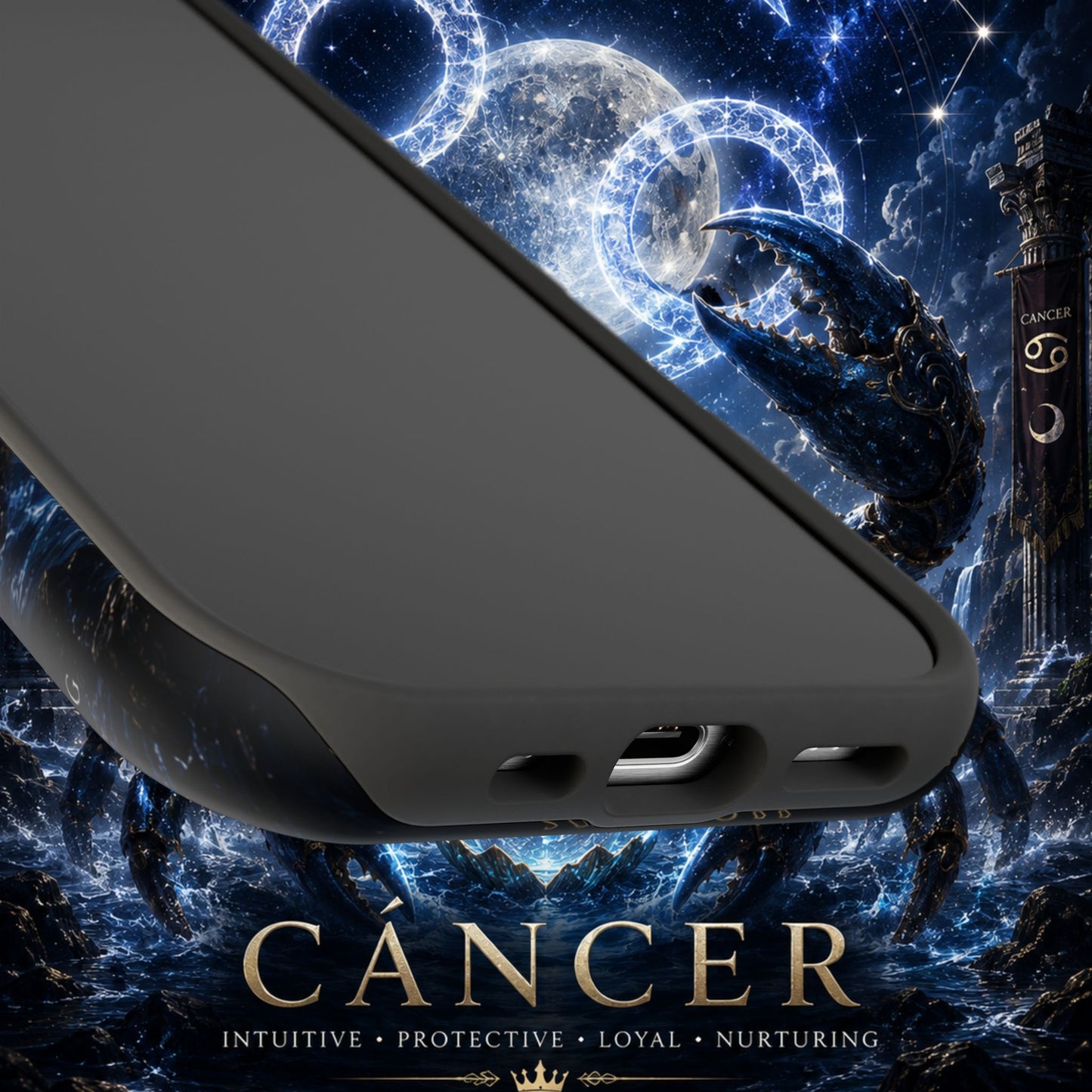 "Funda Magnética Reforzada ♋ Cáncer — Guardián de las profundidades""