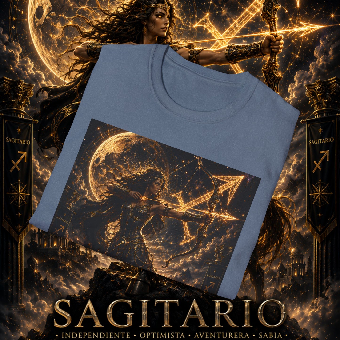 "Camiseta Sagitario M – La Cazadora del Horizonte"