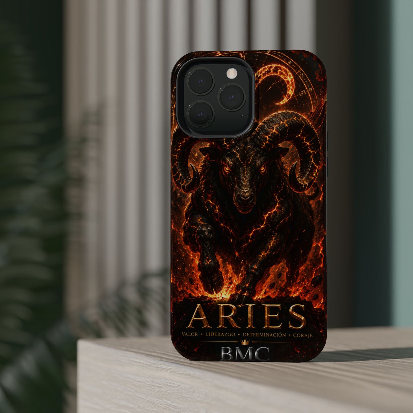 "Funda Magnética Reforzada ♈ Aries — Espíritu de fuego"