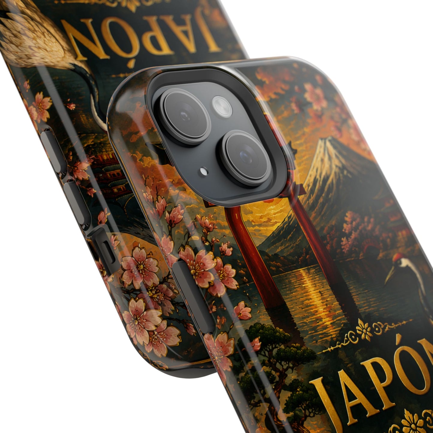 "Funda Magnética Reforzada Japón: Tradición entre Cerezos y Montañas 🌸⛩️🗻"