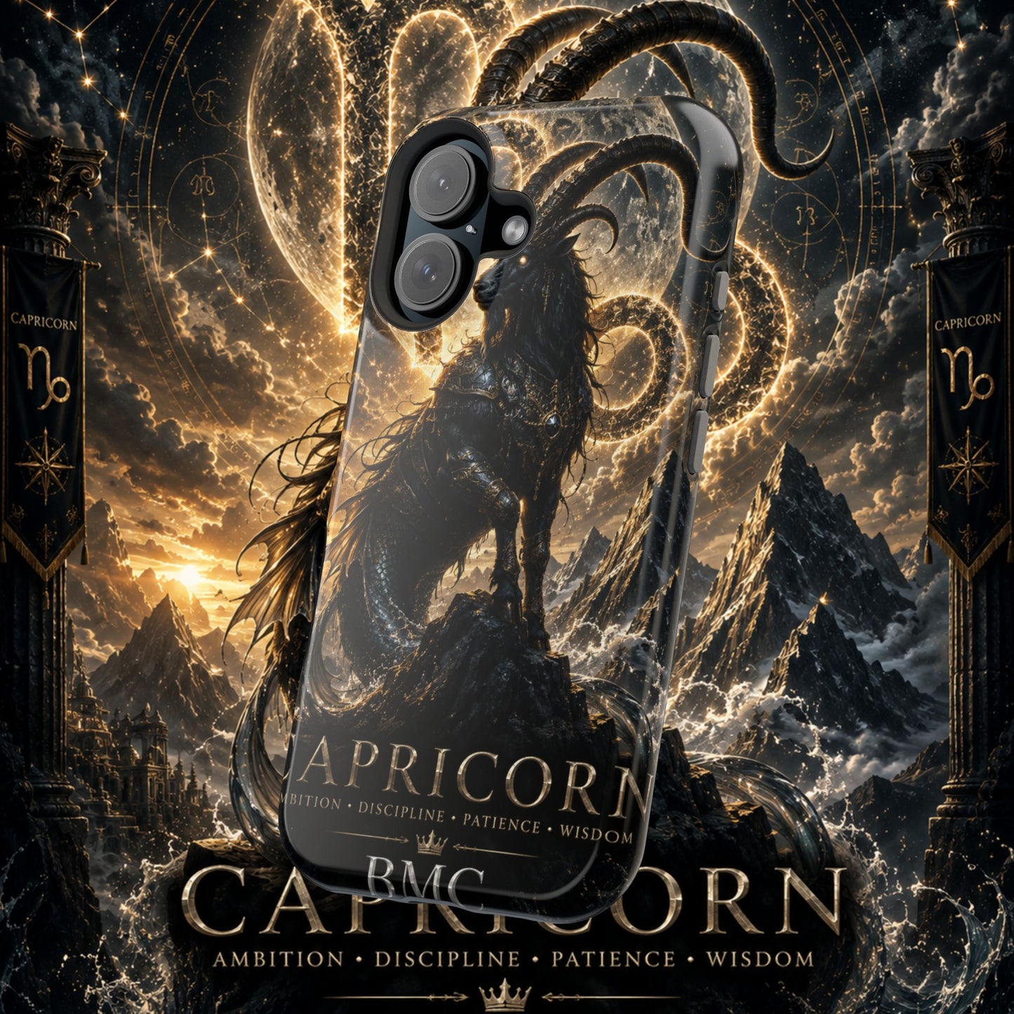 "Funda Magnética Reforzada♑ Capricornio – El Guardián de las Cumbres"