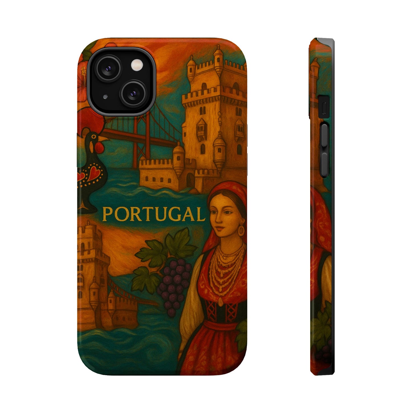 "Funda Magnética Reforzada Magnética Reforzada Portugal: Encanto Atlántico, Fados y Azulejos 🌊🎶🧿"