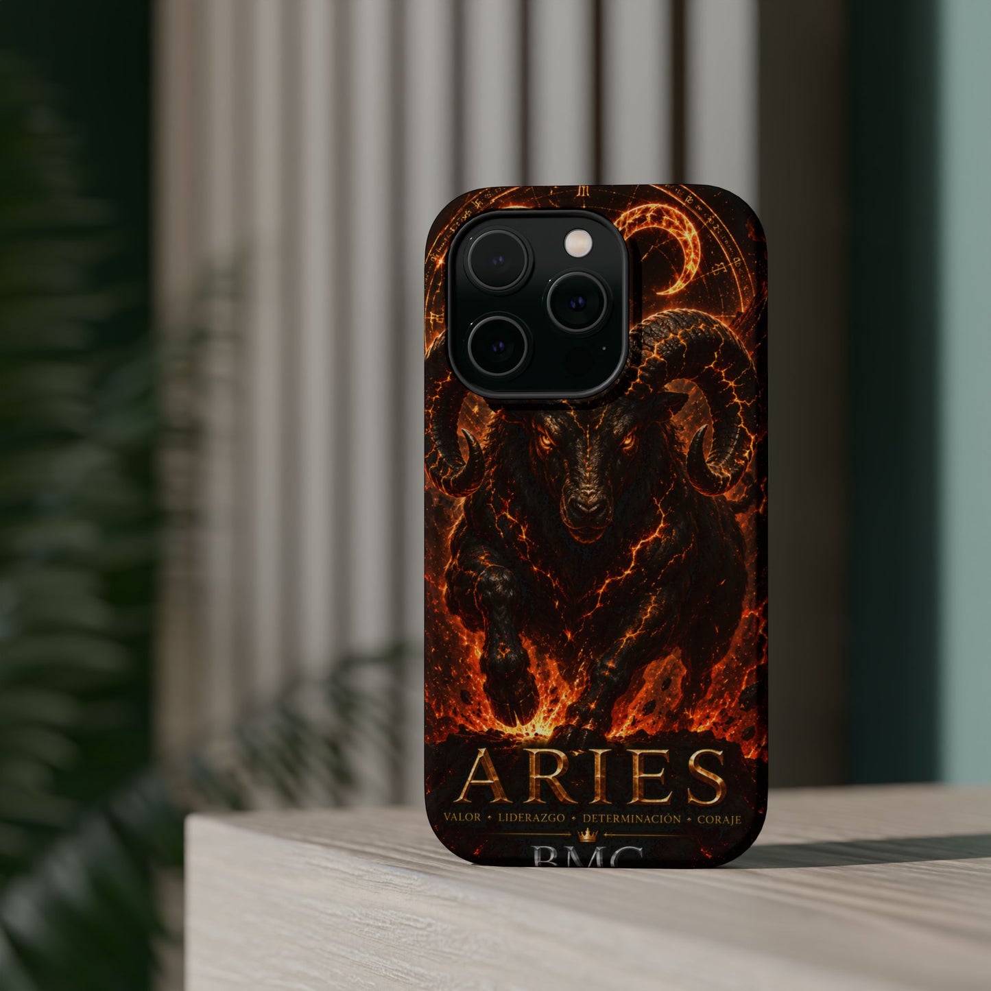 "Funda Magnética Reforzada ♈ Aries — Espíritu de fuego"