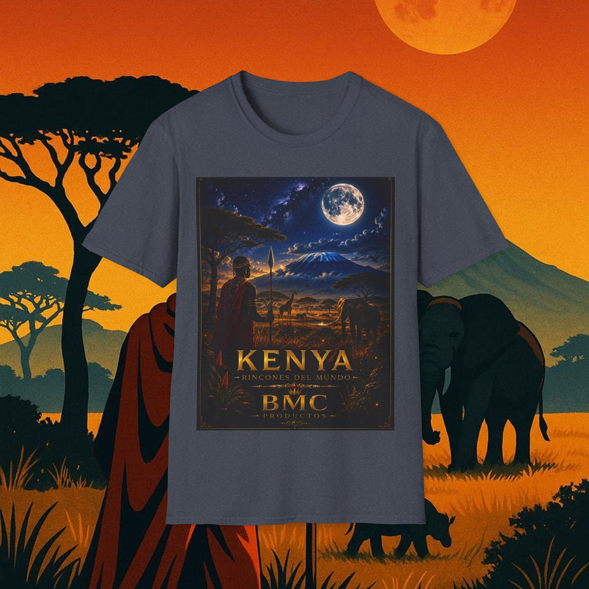 "Camiseta Kenia: Aventura Salvaje y Tierra de Horizontes Infinitos 🦁🌄🏕️"