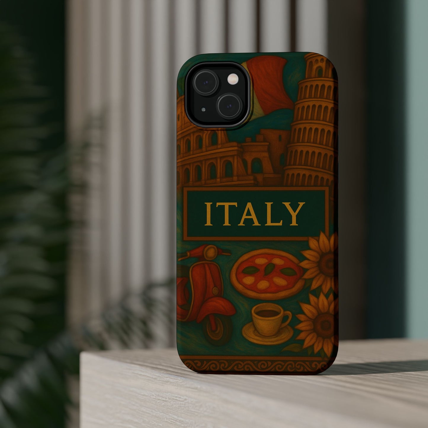 "Funda Magnética Reforzada Magnética Reforzada Italia: Arte, Pasión y Sabores Eternos 🎨🍝🏛️"