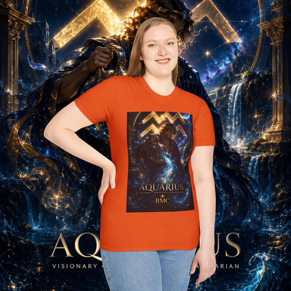 "Camiseta ♒ ACUARIO – El Visionario del Cielo y el Agua"