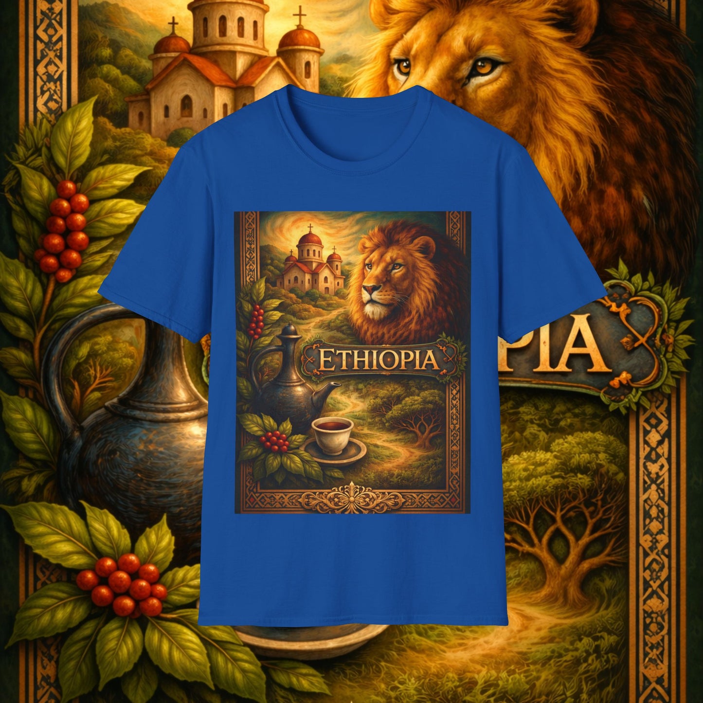 "Camiseta Etiopía Tierra sagrada y alma ancestral"