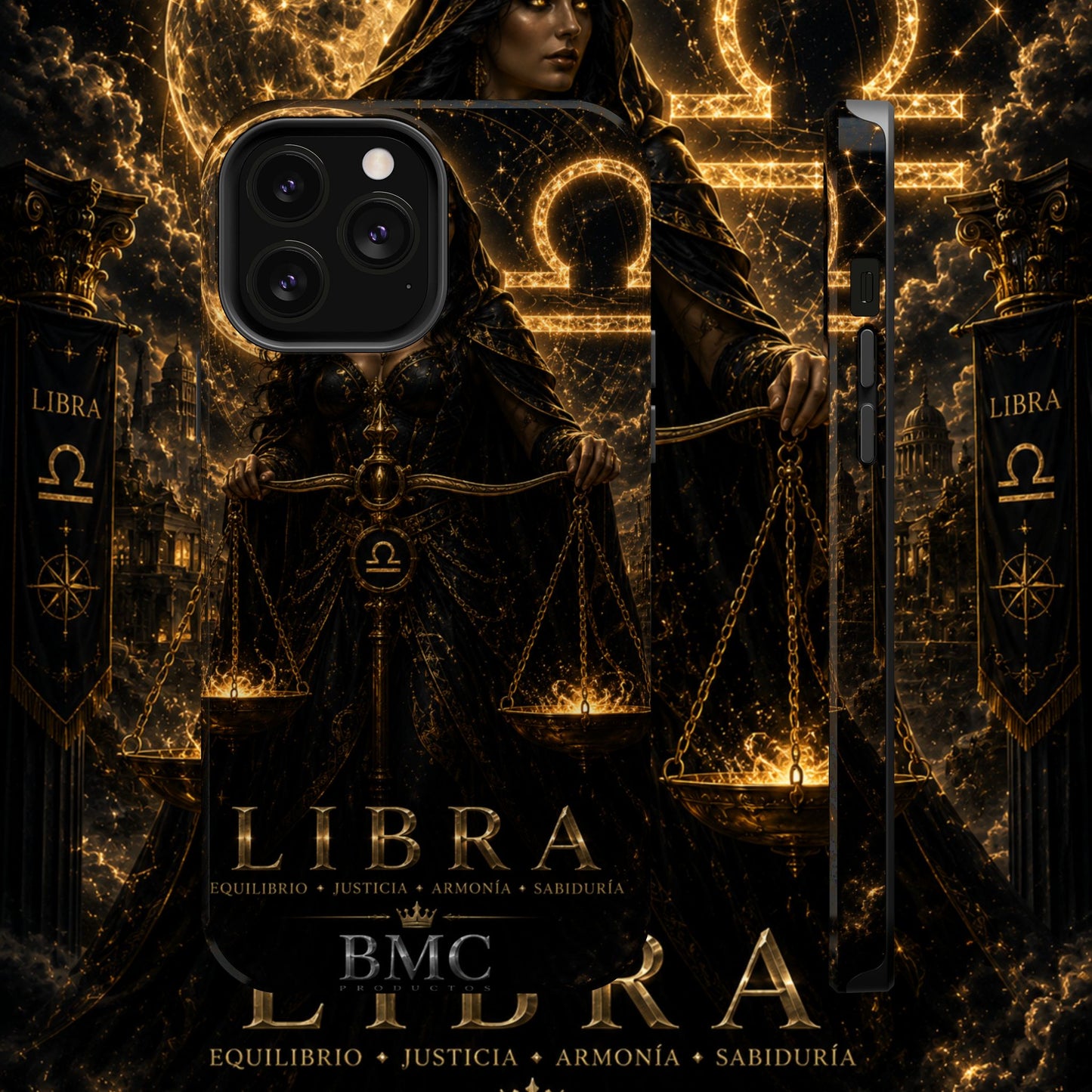 "Funda Magnética Reforzada libra– La Guardiana del Equilibrio"