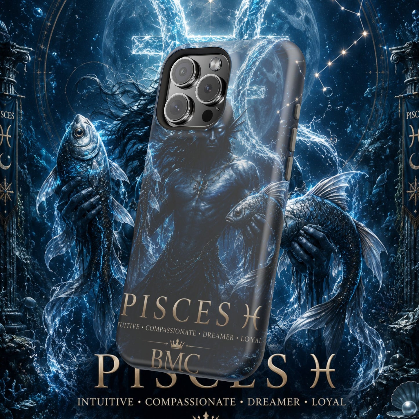 "Funda Magnética Reforzada Piscis — El Guardián de las Profundidades"