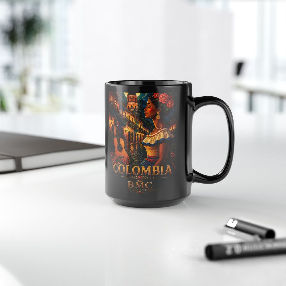 "Taza Colombia: Magia de Colores, Café y Tradición ☕🎨🌄"